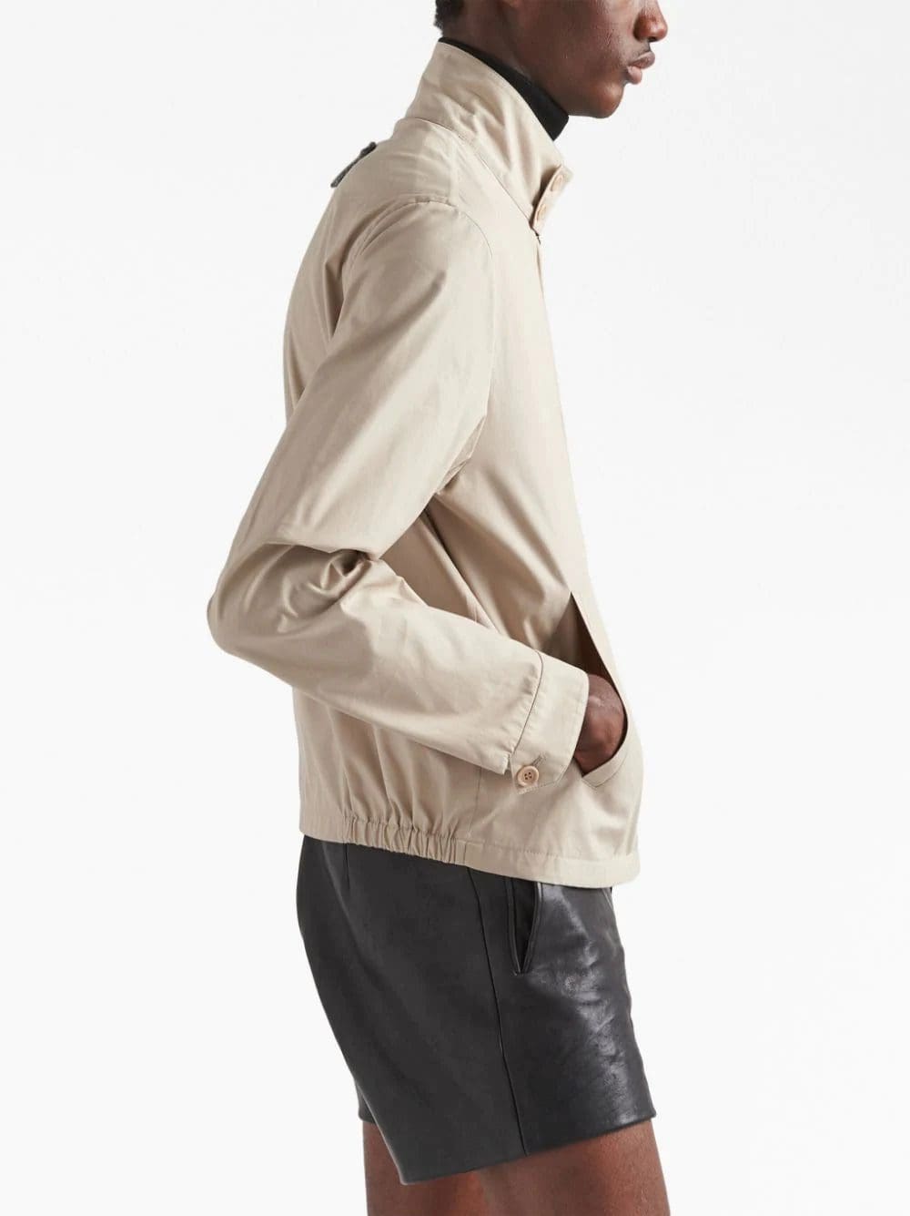 Prada triangle-logo zip-up jacket - Image 4