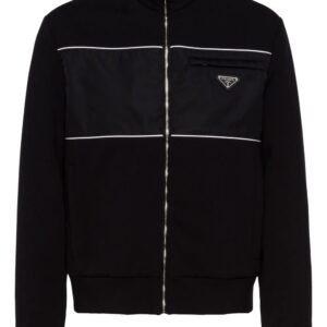 Prada  Re-Nylon panelled zip-up jacket