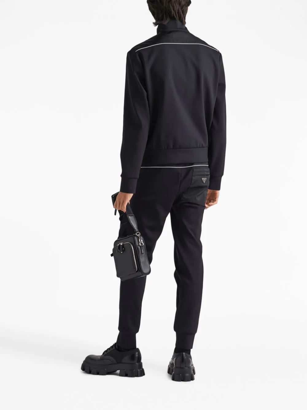 Prada Re-Nylon panelled zip-up jacket - Image 3