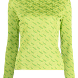Versace La Greca monogram long-sleeve top