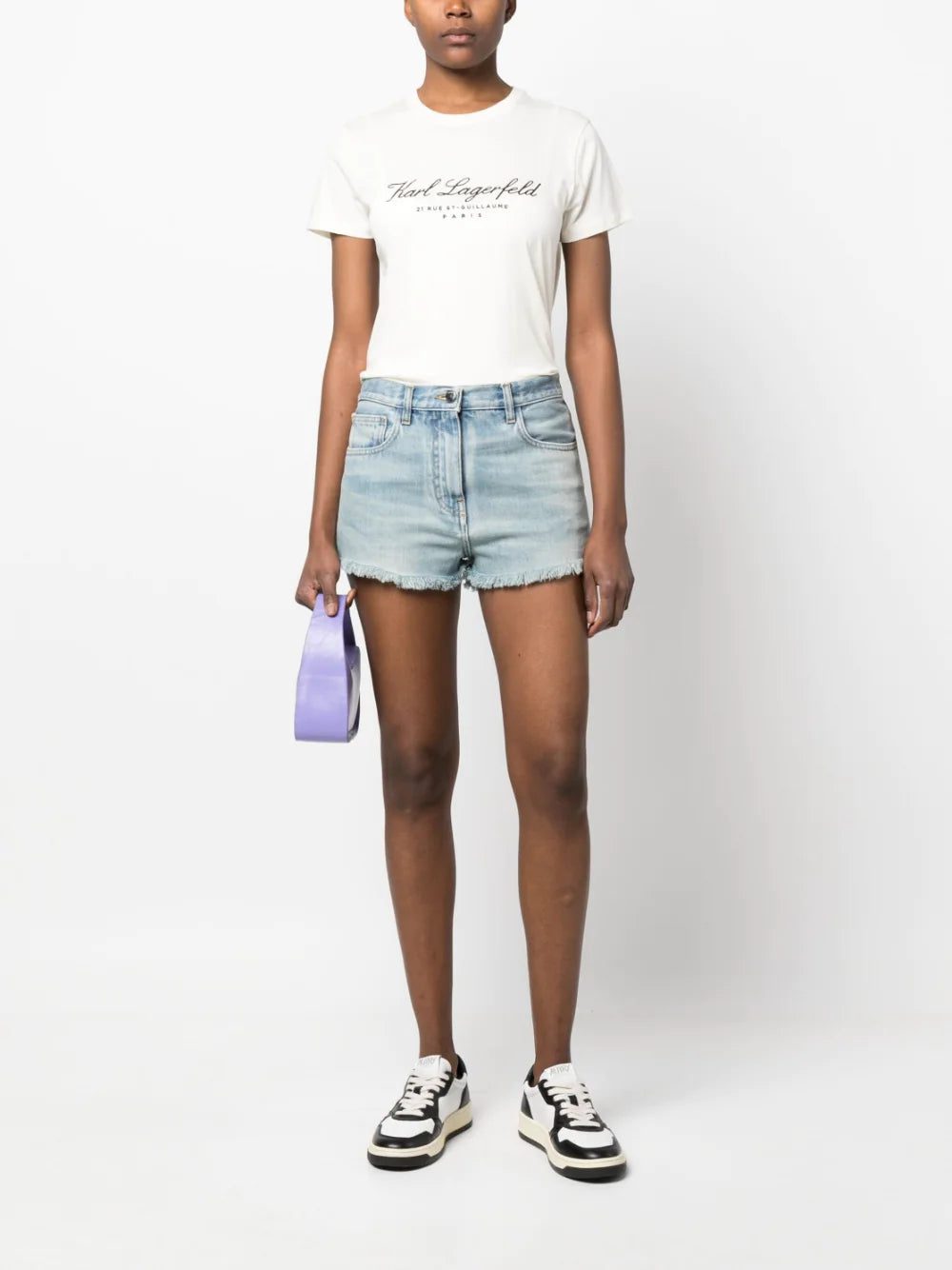 Karl Lagerfeld embroidered-logo short-sleeve T-shirt - Image 2