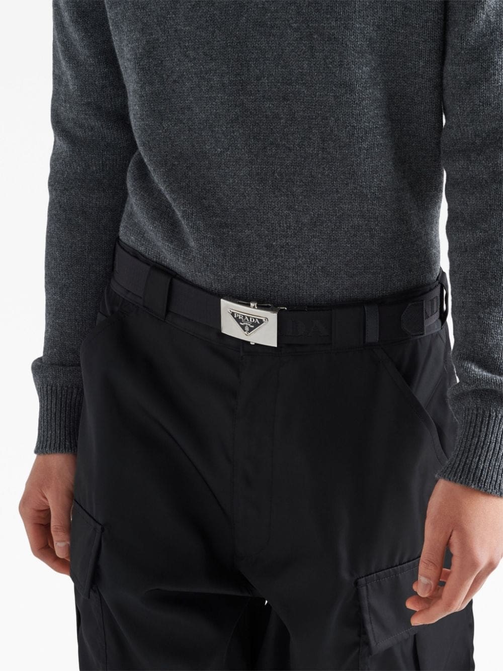 Louis Vuitton triangle-logo woven belt - Image 4