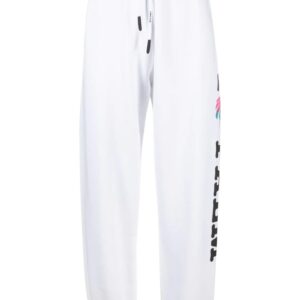 Palm Angels logo-print cotton track pants
