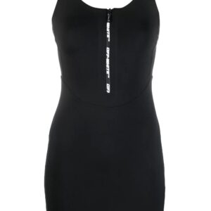 Off-White logo-zip minidress