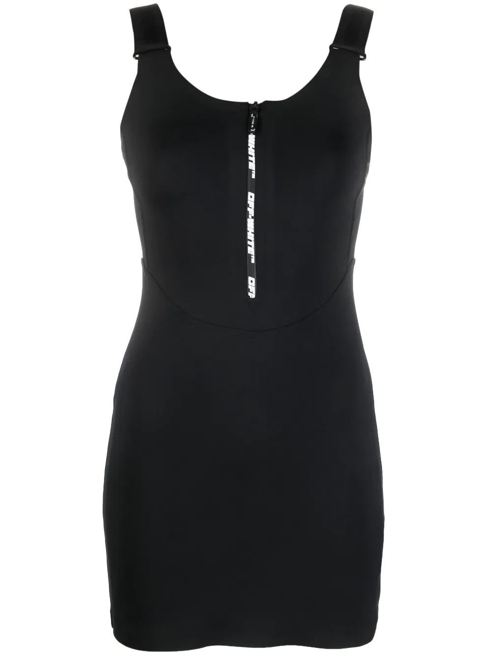 Off-White logo-zip minidress