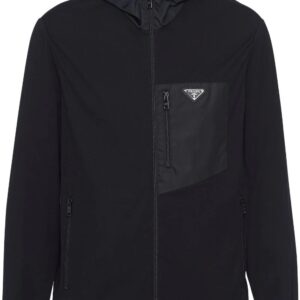 Prada  panelled hooded jacket