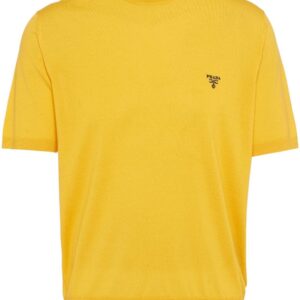 Prada logo-embroidered wool jumper