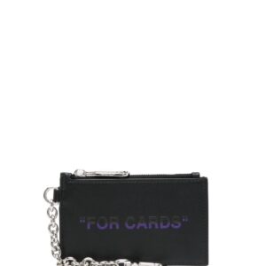 Off-White Quote-print leather cardholder