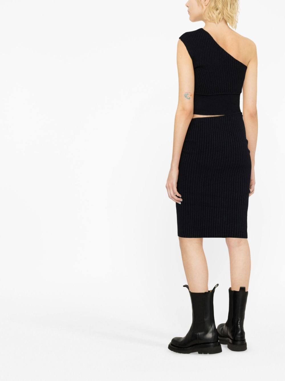 Off-White logo-print cut-out dress - Image 3