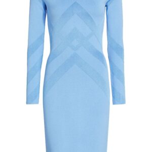 Burberry  chevron-jacquard fitted dress
