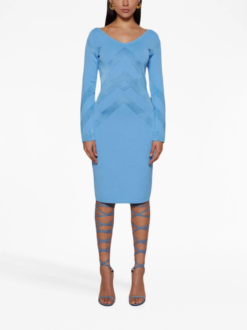 Burberry chevron-jacquard fitted dress - Image 2