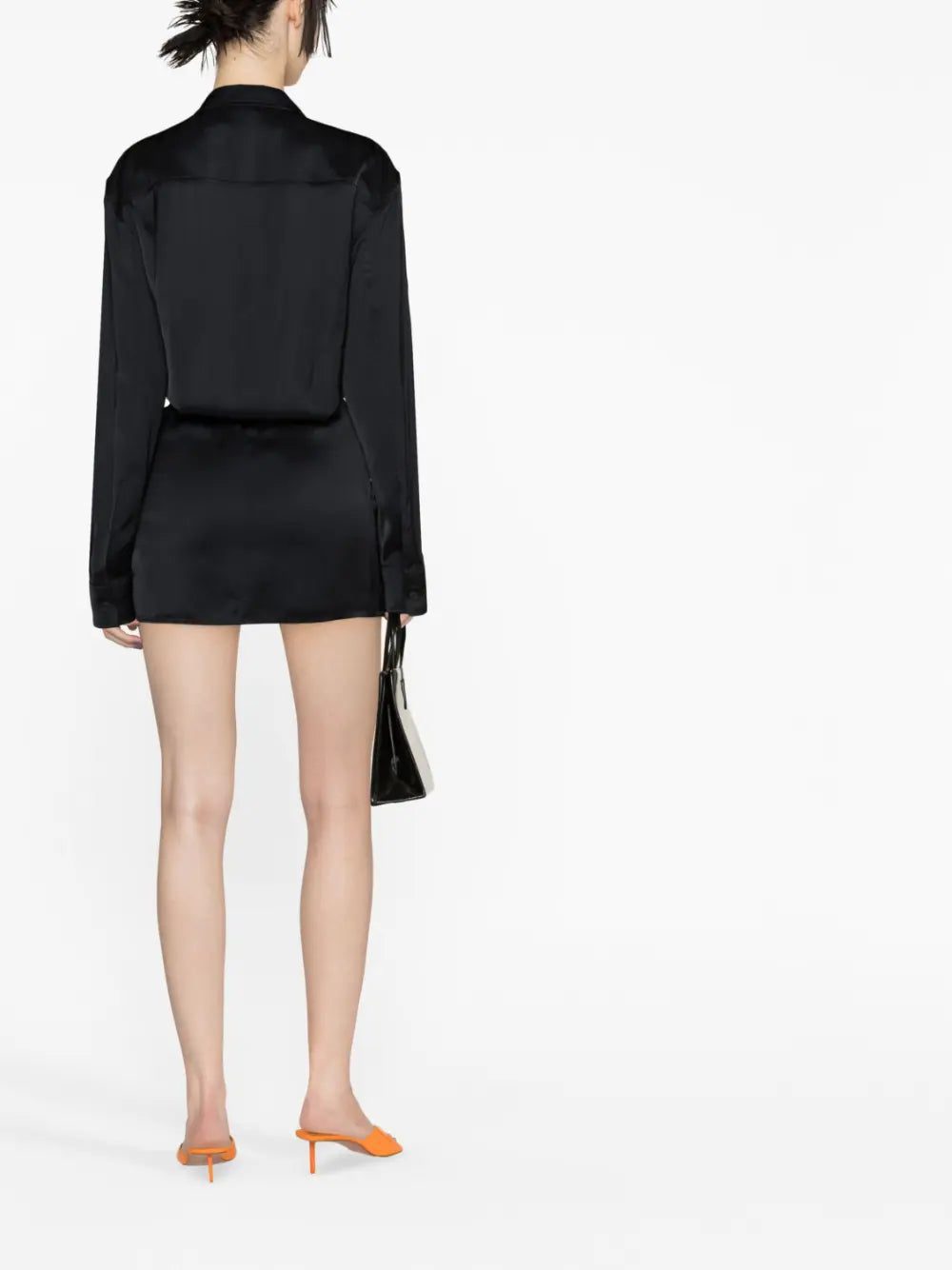 Off-White ruched asymmetric shirt dress - Image 4