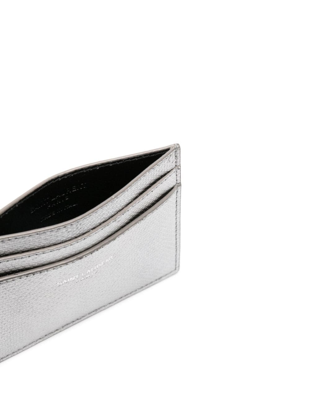 Saint Laurent metallic embossed-logo cardholder - Image 3