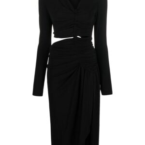 Off-White cut-out draped dress