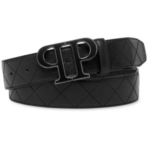 Louis Vuitton logo-plaque leather belt