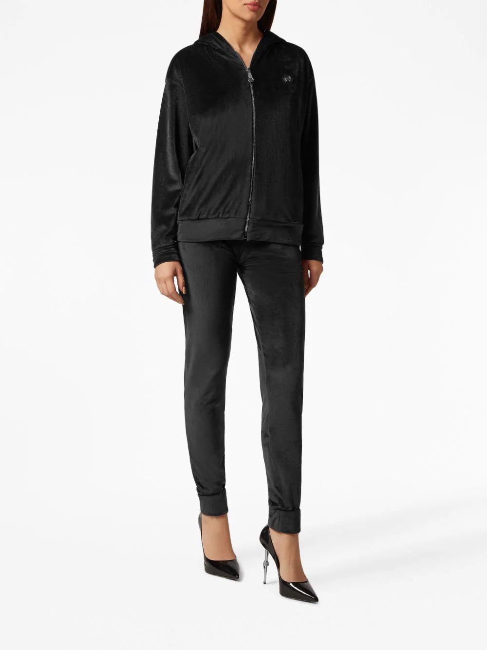 Philipp Plein crystal-embellished plush tracksuit set - Image 2