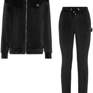 Philipp Plein  crystal-embellished plush tracksuit set