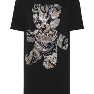 Philipp Plein teddy bear-print cotton minidress