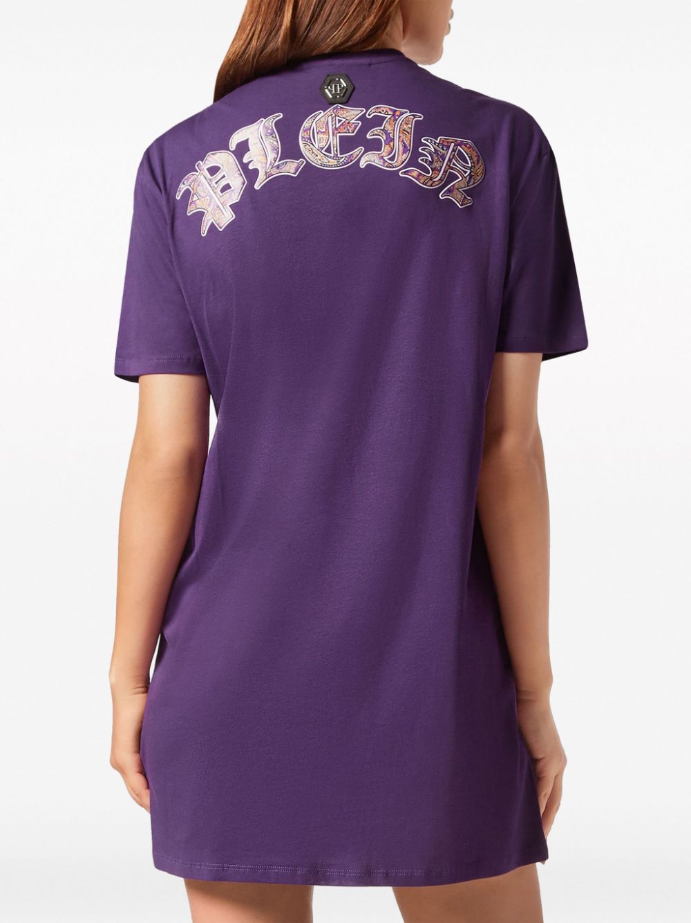 Philipp Plein logo-print cotton minidress - Image 2