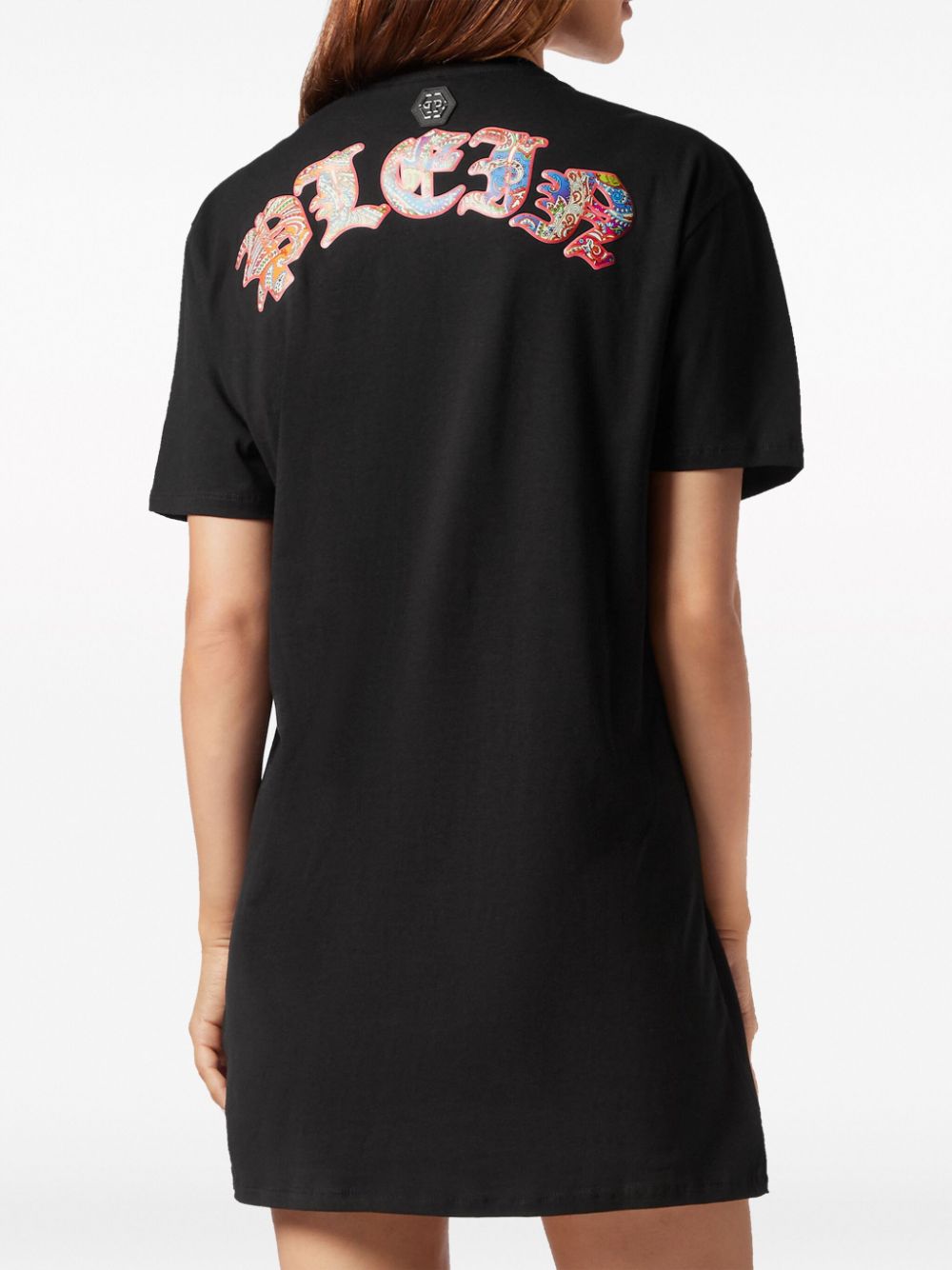 Philipp Plein logo-patch cotton minidress - Image 4