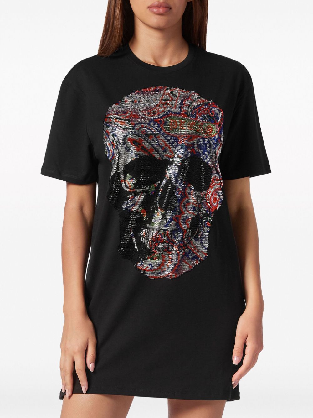 Philipp Plein logo-patch cotton minidress - Image 2