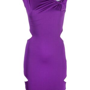 Philipp Plein gathered-detail cut-out dress