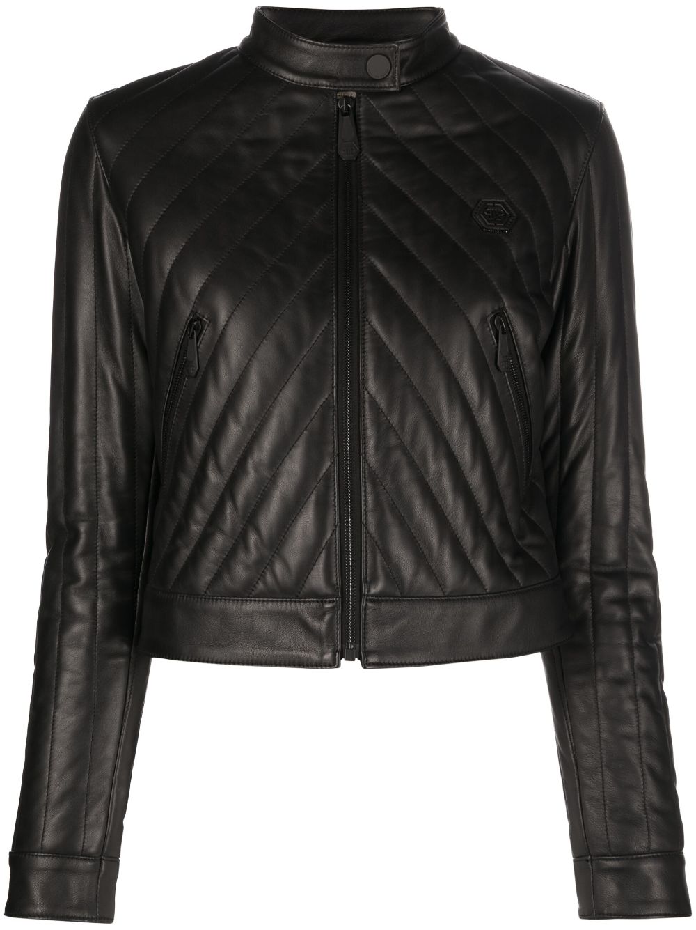 Philipp Plein matelassé leather jacket