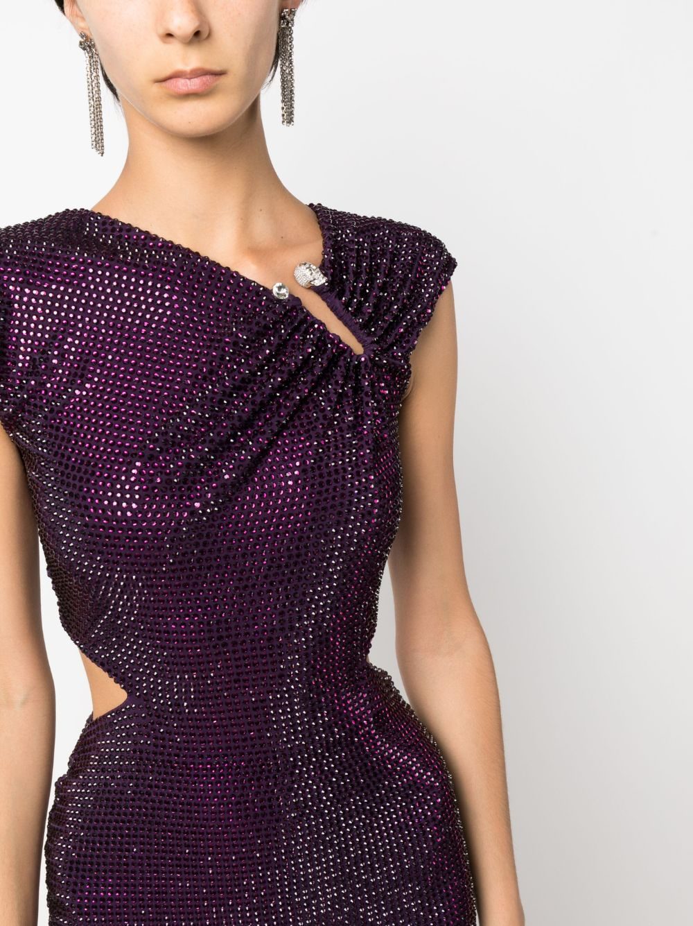 Philipp Plein crystal-embellished minidress - Image 4