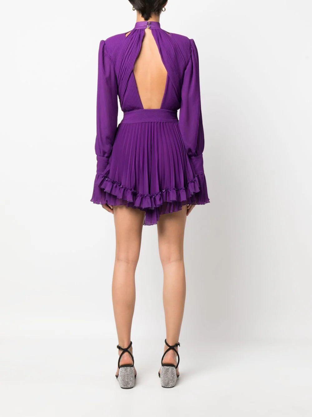 Philipp Plein plunging V-neck pleated dress - Image 4