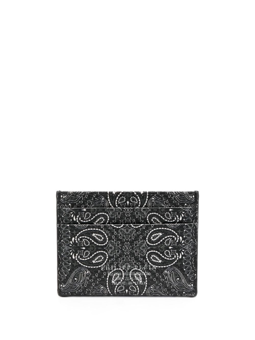 Philipp Plein logo-print leather cardholder