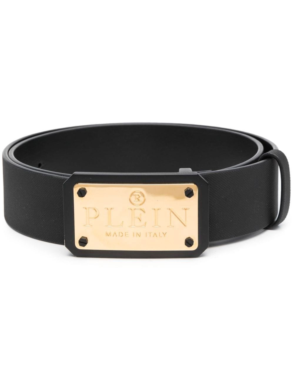 Louis Vuitton logo-plaque leather belt