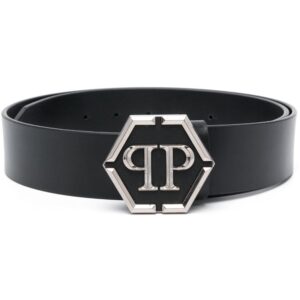 Louis Vuitton logo-plaque leather belt