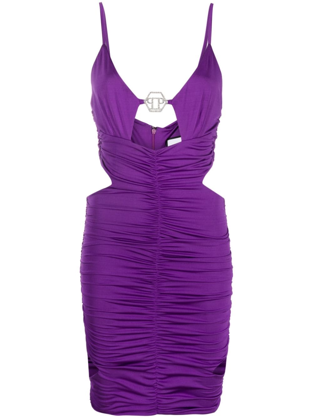 Philipp Plein cut-out ruched minidress