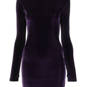 Philipp Plein fitted velour mini dress