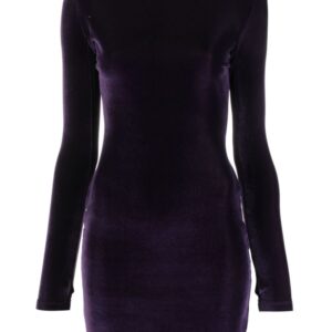 Philipp Plein fitted velour mini dress