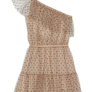 Gucci  polka-dot one-shoulder minidress