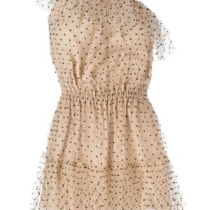 Gucci polka-dot one-shoulder minidress