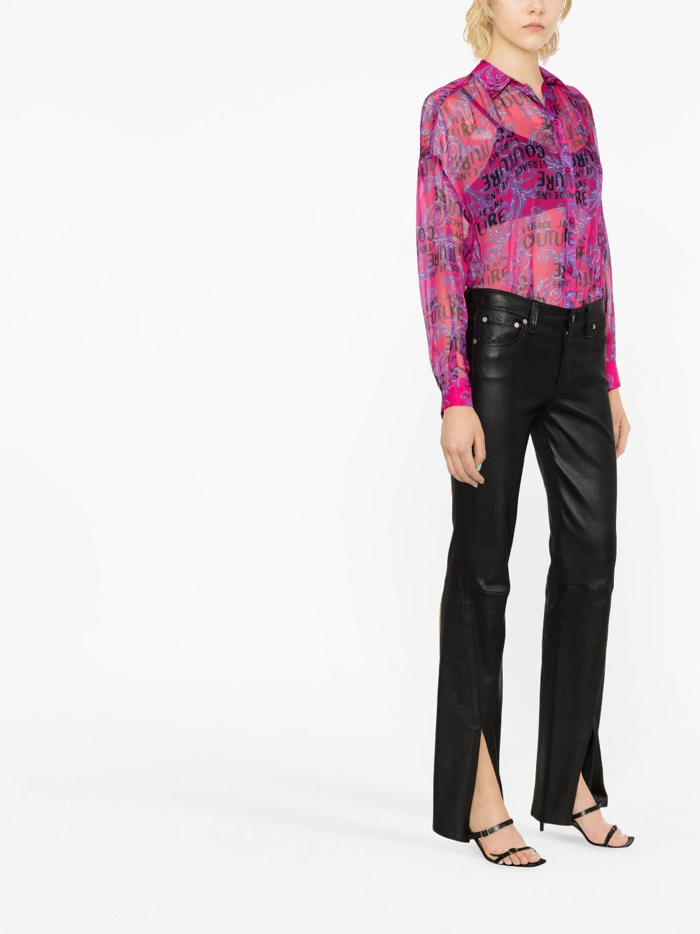 Versace Jeans Couture logo-print long-sleeve shirt - Image 4