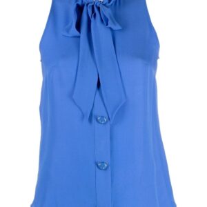 Moschino pussbow-collar silk shirt