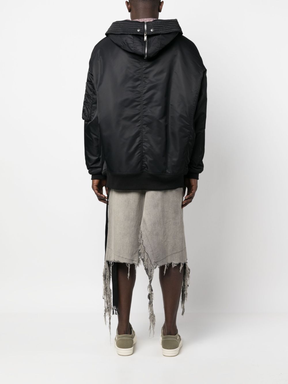 Rick Owens DRKSHDW logo-patch hooded jacket - Image 4