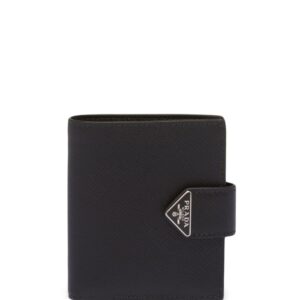 Prada saffiano logo-plaque wallet