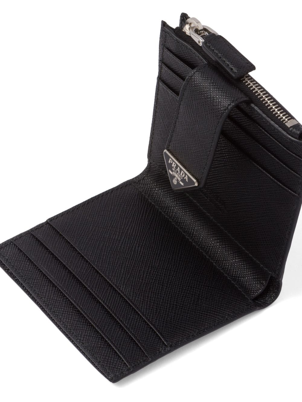 Prada saffiano logo-plaque wallet - Image 2