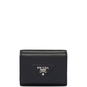 Prada logo-plaque bi-fold wallet