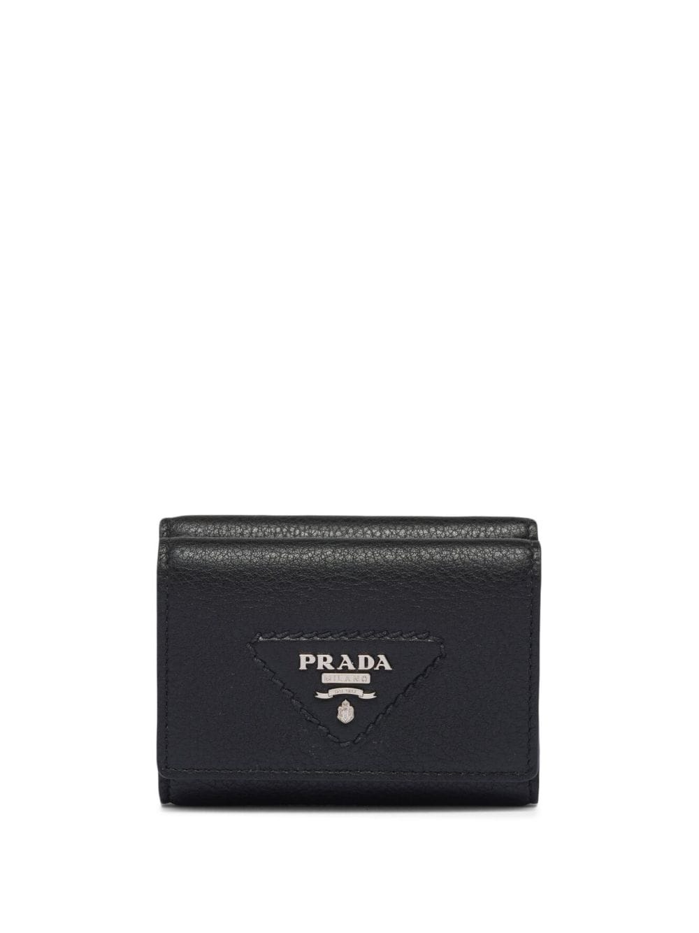 Prada logo-plaque bi-fold wallet