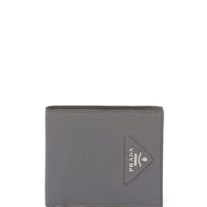 Prada triangle-logo bi-fold wallet