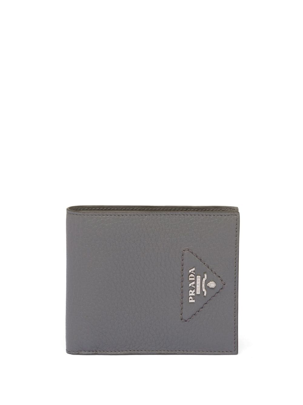 Prada triangle-logo bi-fold wallet