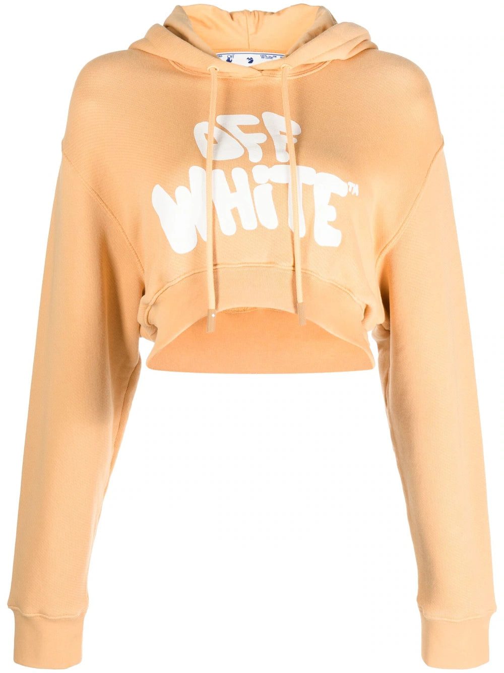 Off-White logo-print cropped hoodie