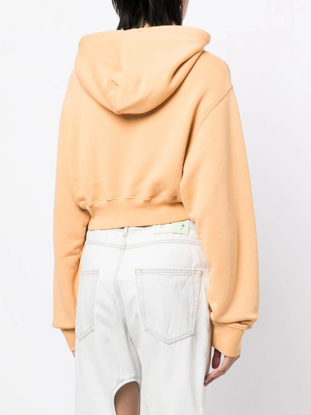 Off-White logo-print cropped hoodie - Image 4