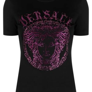 Versace  Crystal Medusa logo cotton T-shirt