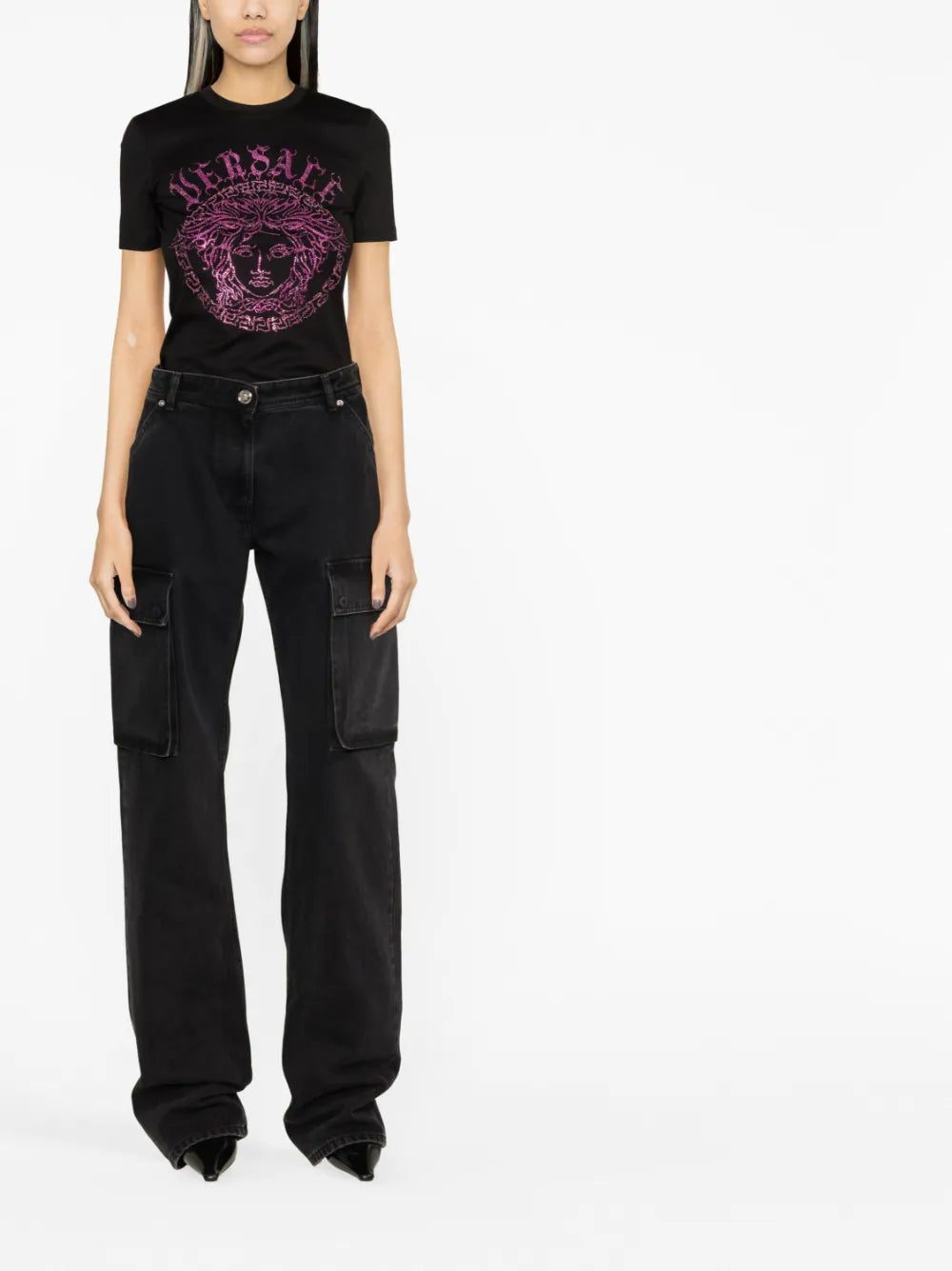 Versace Crystal Medusa logo cotton T-shirt - Image 2